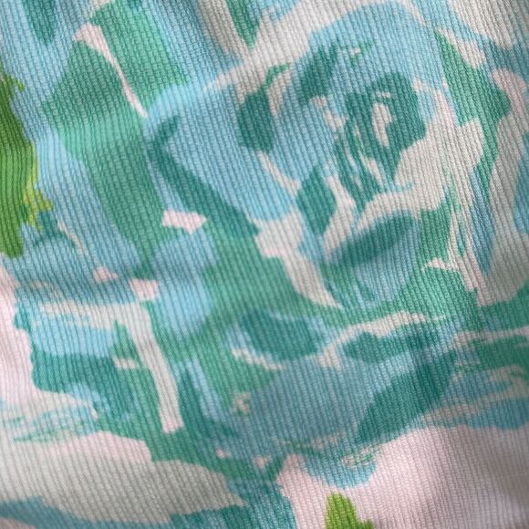 Lilly Pulitzer Shorts 00 Poolside Blue Rose Floral First Impression Callahan - Picture 4 of 15